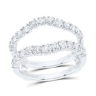 14K White Gold Diamond Enhancer Ring 1 Cttw - Splendid Jewellery