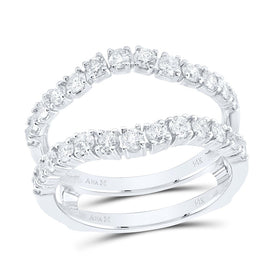 14K White Gold Diamond Enhancer Ring 1 Cttw - Splendid Jewellery