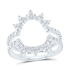 14K White Gold Diamond Enhancer Ring 1 Cttw - Splendid Jewellery