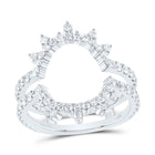 14K White Gold Diamond Enhancer Ring 1 Cttw - Splendid Jewellery
