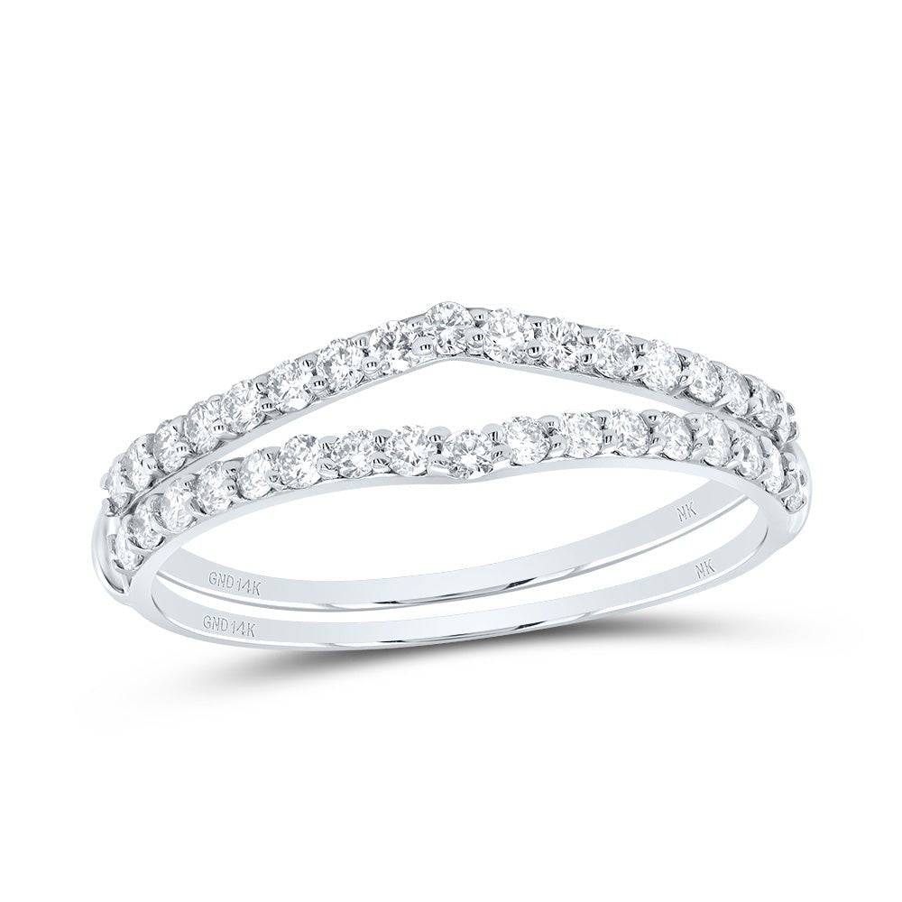 14K White Gold Diamond Enhancer Ring 1/2 Cttw - Splendid Jewellery