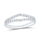 14K White Gold Diamond Enhancer Ring 1/2 Cttw - Splendid Jewellery