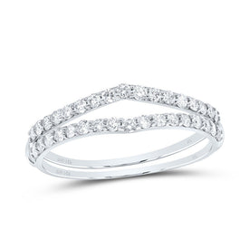 14K White Gold Diamond Enhancer Ring 1/2 Cttw - Splendid Jewellery