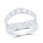 14K White Gold Diamond Enhancer Ring 2 Cttw - Splendid Jewellery
