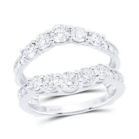 14K White Gold Diamond Enhancer Ring 2 Cttw - Splendid Jewellery