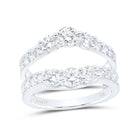 14K White Gold Diamond Enhancer Ring 2 Cttw - Splendid Jewellery