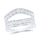 14K White Gold Diamond Enhancer Ring 2 Cttw - Splendid Jewellery