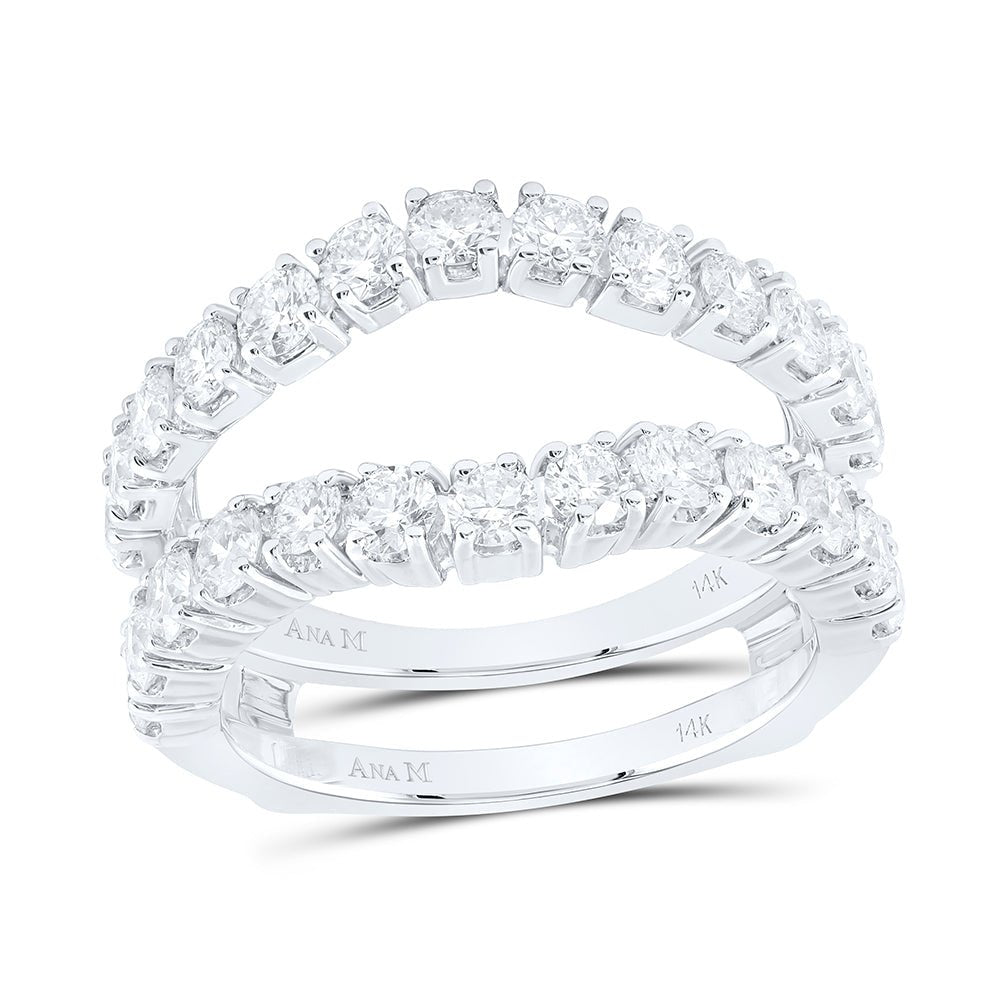 14K White Gold Diamond Enhancer Ring 2 Cttw - Splendid Jewellery