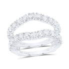 14K White Gold Diamond Enhancer Ring 2 Cttw - Splendid Jewellery