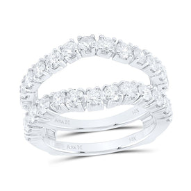 14K White Gold Diamond Enhancer Ring 2 Cttw - Splendid Jewellery