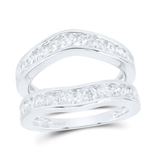Load image into Gallery viewer, 14K White Gold Diamond Enhancer Ring 2 Cttw - Splendid Jewellery