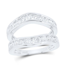 14K White Gold Diamond Enhancer Ring 2 Cttw - Splendid Jewellery