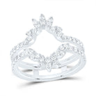 14K White Gold Diamond Enhancer Ring 3/4 Cttw - Splendid Jewellery