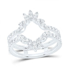 14K White Gold Diamond Enhancer Ring 3/4 Cttw - Splendid Jewellery