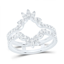 14K White Gold Diamond Enhancer Ring 3/4 Cttw - Splendid Jewellery
