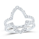 14K White Gold Diamond Enhancer Ring 3/4 Cttw - Splendid Jewellery