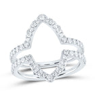 14K White Gold Diamond Enhancer Ring 3/4 Cttw - Splendid Jewellery