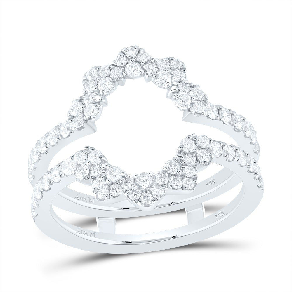 14K White Gold Diamond Enhancer Ring 3/4 Cttw - Splendid Jewellery