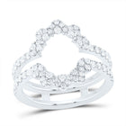 14K White Gold Diamond Enhancer Ring 3/4 Cttw - Splendid Jewellery