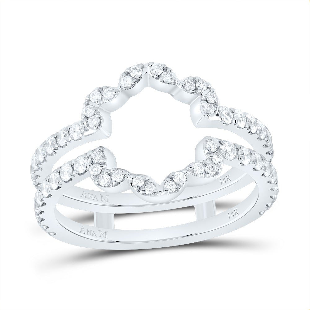 14K White Gold Diamond Enhancer Ring 3/4 Cttw - Splendid Jewellery