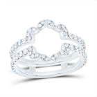 14K White Gold Diamond Enhancer Ring 3/4 Cttw - Splendid Jewellery
