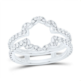 14K White Gold Diamond Enhancer Ring 3/4 Cttw - Splendid Jewellery