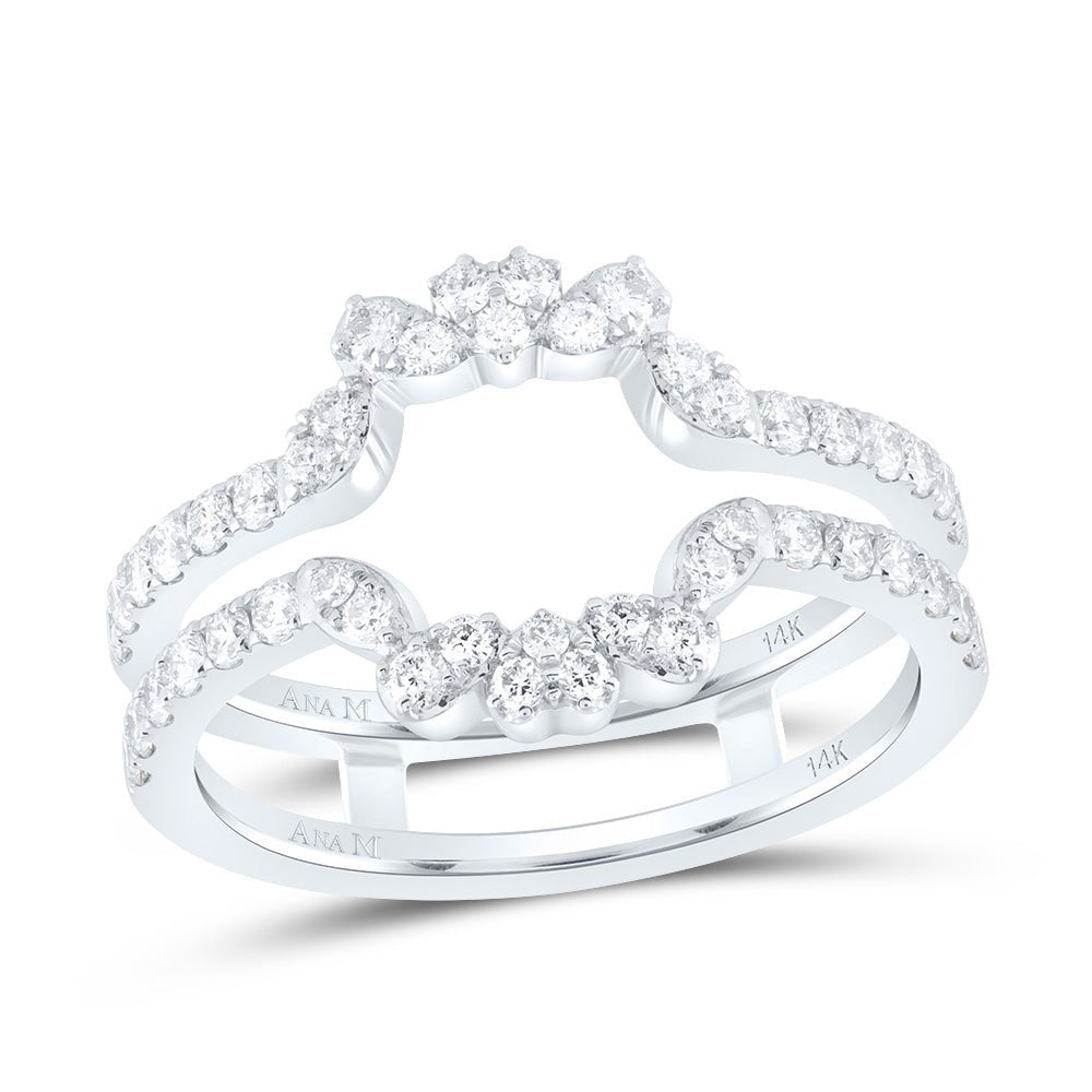 14K White Gold Diamond Enhancer Ring 3/4 Cttw - Splendid Jewellery