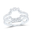 14K White Gold Diamond Enhancer Ring 3/4 Cttw - Splendid Jewellery