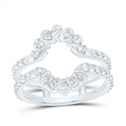 14K White Gold Diamond Enhancer Ring 3/4 Cttw - Splendid Jewellery