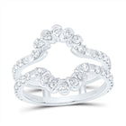 14K White Gold Diamond Enhancer Ring 3/4 Cttw - Splendid Jewellery