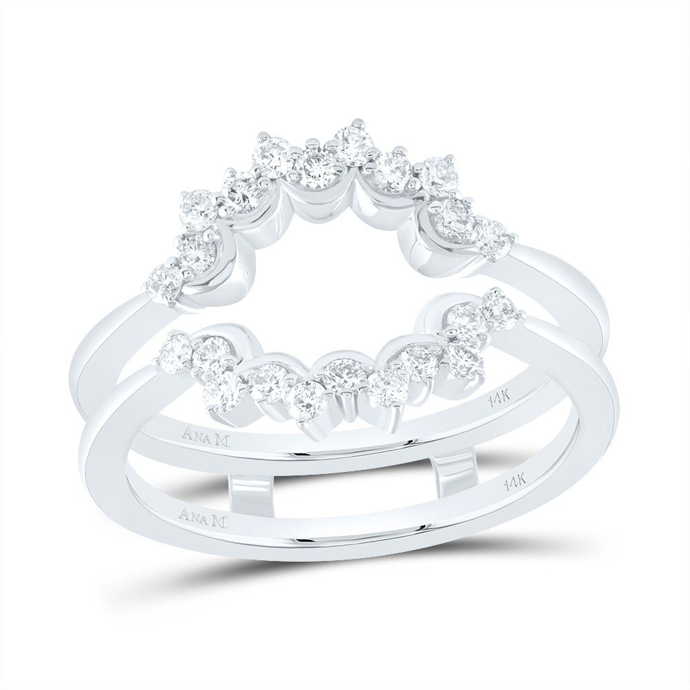 14K White Gold Diamond Enhancer Ring 3/8 Cttw - Splendid Jewellery