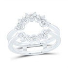 14K White Gold Diamond Enhancer Ring 3/8 Cttw - Splendid Jewellery