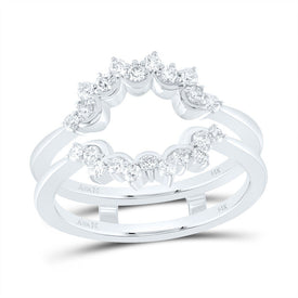14K White Gold Diamond Enhancer Ring 3/8 Cttw - Splendid Jewellery