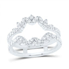 14K White Gold Diamond Enhancer Ring 5/8 Cttw - Splendid Jewellery