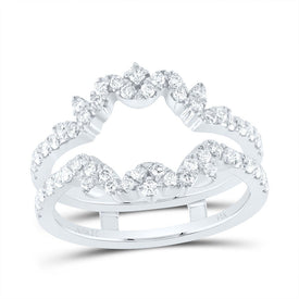 14K White Gold Diamond Enhancer Ring 5/8 Cttw - Splendid Jewellery