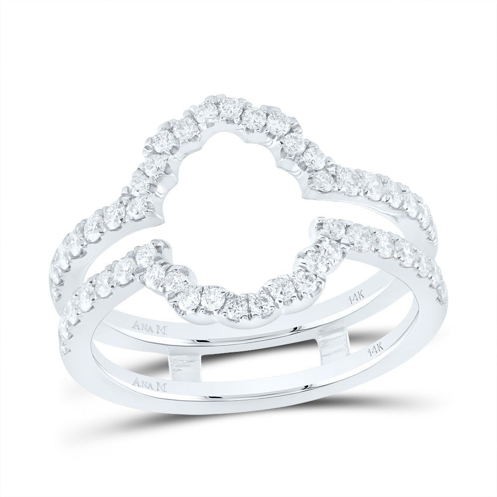 14K White Gold Diamond Enhancer Ring 5/8 Cttw - Splendid Jewellery