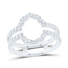 14K White Gold Diamond Enhancer Ring 5/8 Cttw - Splendid Jewellery