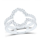 14K White Gold Diamond Enhancer Ring 5/8 Cttw - Splendid Jewellery