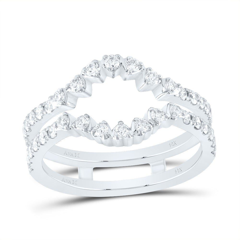 14K White Gold Diamond Enhancer Ring 5/8 Cttw - Splendid Jewellery