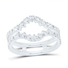 14K White Gold Diamond Enhancer Ring 5/8 Cttw - Splendid Jewellery