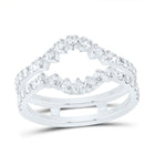 14K White Gold Diamond Enhancer Ring 5/8 Cttw - Splendid Jewellery