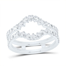 14K White Gold Diamond Enhancer Ring 5/8 Cttw - Splendid Jewellery