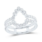 14K White Gold Diamond Enhancer Ring 5/8 Cttw - Splendid Jewellery