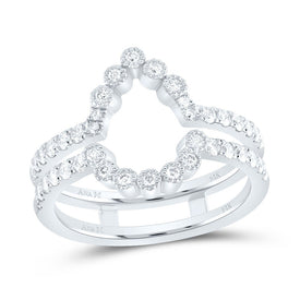 14K White Gold Diamond Enhancer Ring 5/8 Cttw - Splendid Jewellery