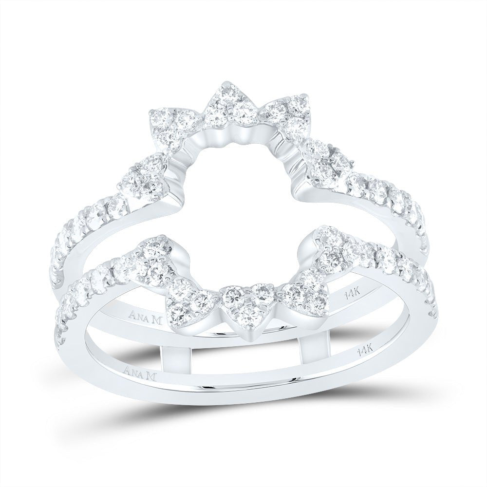 14K White Gold Diamond Enhancer Ring 5/8 Cttw - Splendid Jewellery