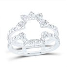 14K White Gold Diamond Enhancer Ring 5/8 Cttw - Splendid Jewellery