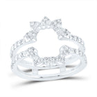 14K White Gold Diamond Enhancer Ring 5/8 Cttw - Splendid Jewellery