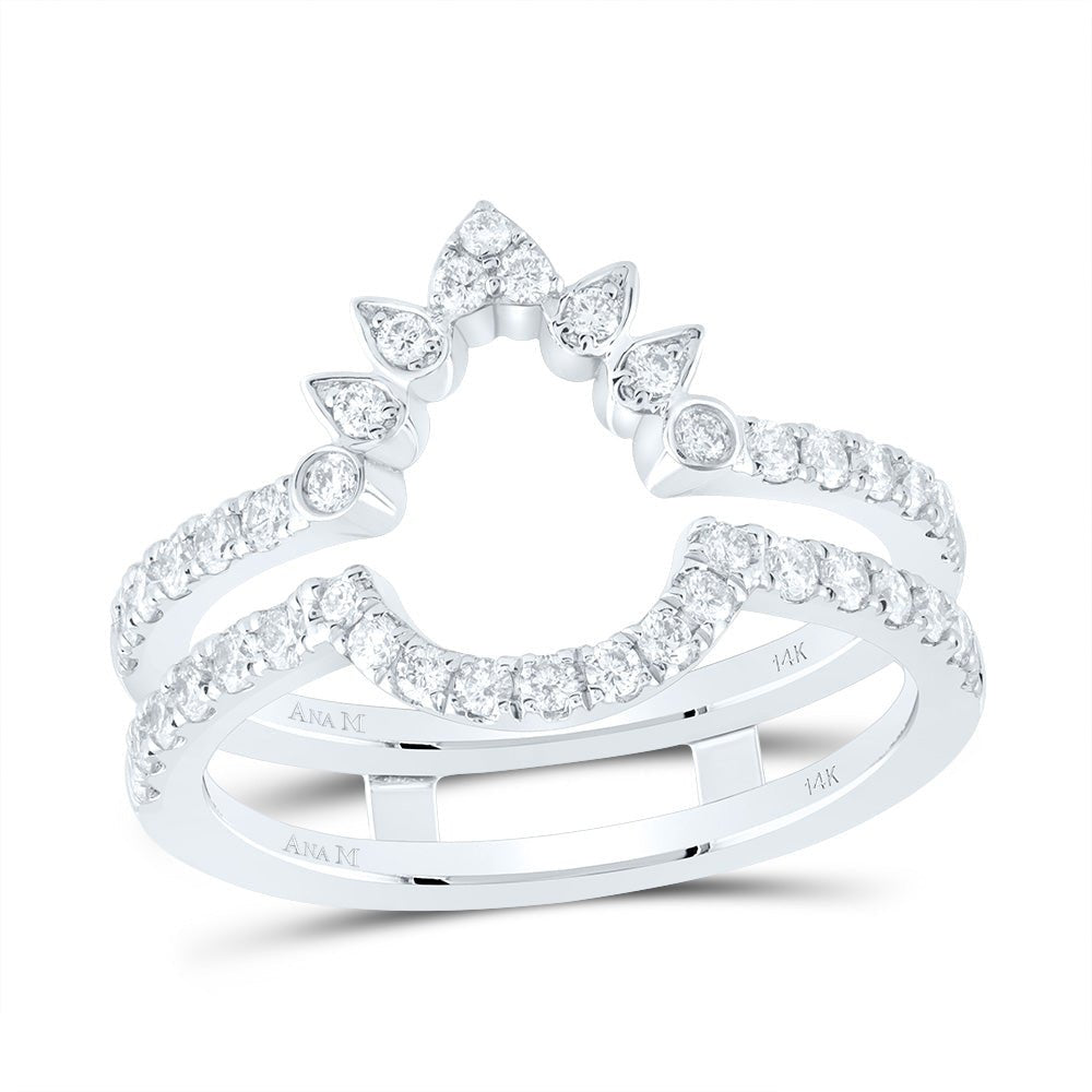14K White Gold Diamond Enhancer Ring 5/8 Cttw - Splendid Jewellery