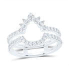 14K White Gold Diamond Enhancer Ring 5/8 Cttw - Splendid Jewellery