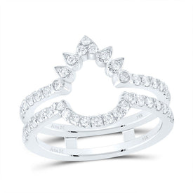 14K White Gold Diamond Enhancer Ring 5/8 Cttw - Splendid Jewellery